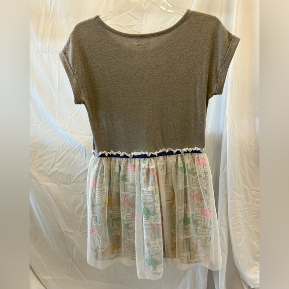 Cat & Jack Gray Dress with Colorful dinosaur skirt your XL play date dress - Picture 3 of 3